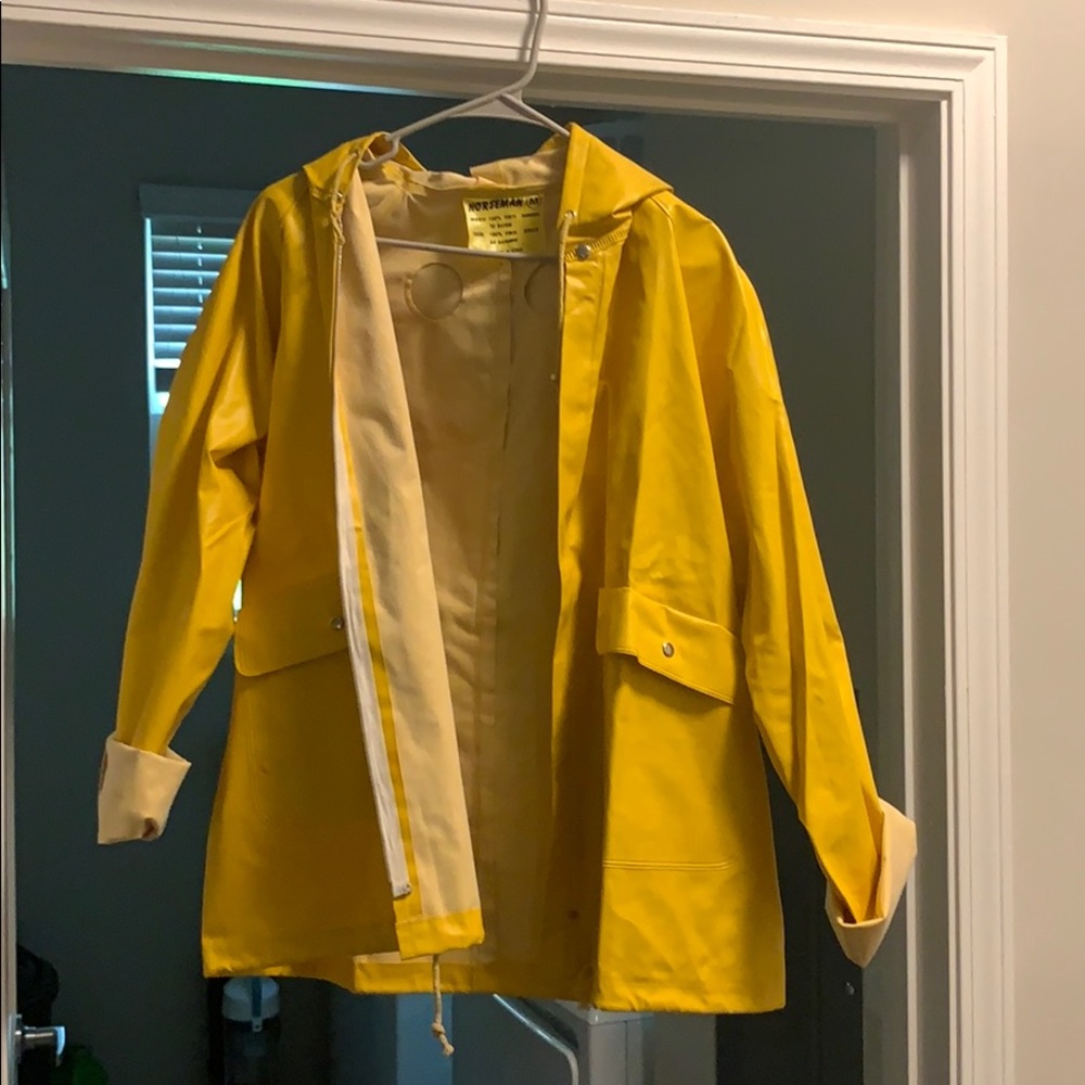 Vintage yellow rain jacket